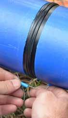 Electrofusion welding process for WaterPRO pipes with is stainless steel wire runs in the same manner as if the WaterPRO without wire, with mention that the wire bypass the