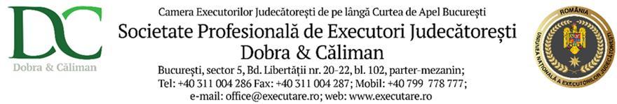 Dosar executare silita nr. 2084/2014 PUBLICAŢIE DE VÂNZARE NR. 13/12.02.