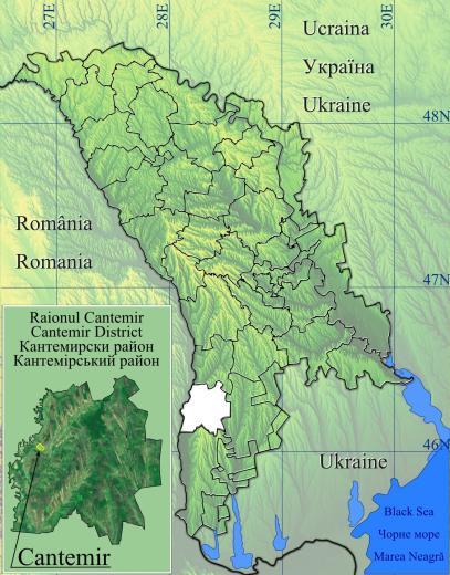 1.2. Informație generală privind regiunea Dunării de Jos, teritoriul Republicii Moldova 1.2.1. Descrierea raionului Cantemir Raionul Cantemir este situat în partea de sud-vest a Republicii Moldova pe o suprafaţă de 870 km 2.