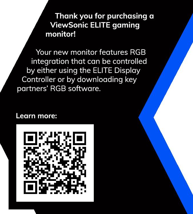 Elite RGB Lighting (Iluminarea RGB Elite) Această setare controlează iluminarea RGB din spatele monitorului și de sub cadru.