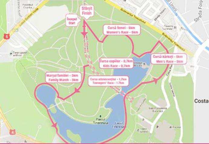 Sursa: facebook Evenimentul Happy Run - Race for the Cure 2019 a fost desfă urat în Parcul Regele Mihai I, intrarea Charles de Gaulle, în
