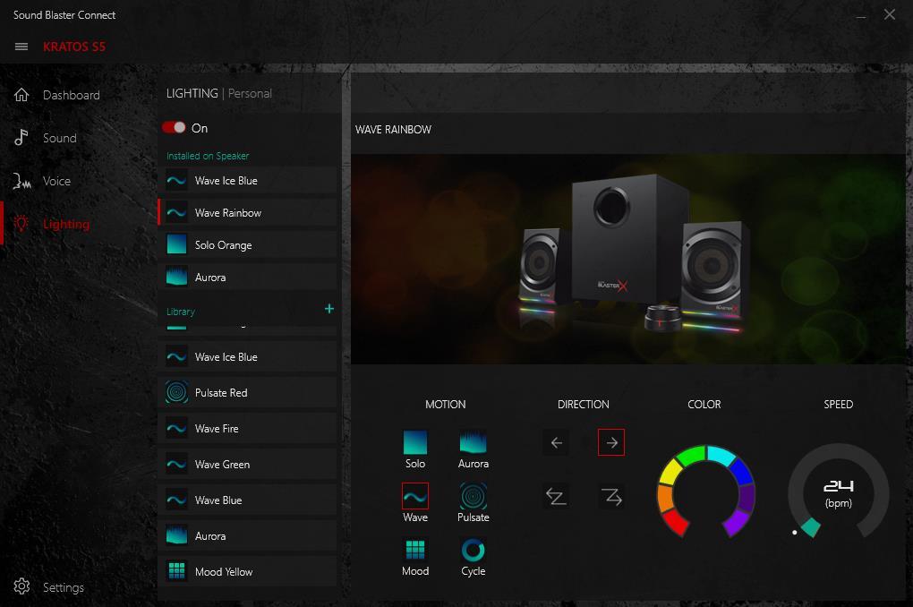 completă de profile de joc cu presetări profesionale ale soft-ului BlaserX Acoustic Engine Lite.