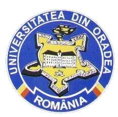 ROMÂNIA UNIVERSITATEA DIN ORADEA Facultatea de Protecţia Mediului Str. Gen. Magheru nr.26 410048 Oradea Tel. 00 40 259/412550 Fax.