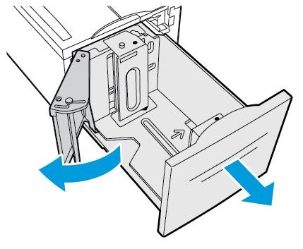 Hârtia şi suporturile de imprimare/copiere Încărcarea hârtiei în tava 6 Tava 6 este o tavă de hârtie opţională dedicată, de mare capacitate. Se află pe partea stângă a imprimantei.