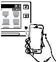 Iniţierea 3. Atingeţi opţiunea NFC. 4. Ţineţi dispozitivul mobil peste pictograma NFC de pe panoul de comandă. Cele două echipamente (dispozitivul mobil şi imprimanta) comunică unul cu altul.