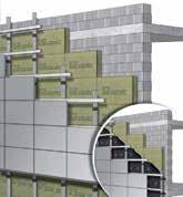Totodată plăcile Ventirock Duo şi Airrock FB1/FW1 pot fi utilizate şi pentru pereţi exteriori cu structură metalică.