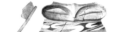 Radian Romus Andreescu, Traian Popa puse pe şolduri. Şoldurile şi pântecele sunt amplu modelate, iar picioarele sunt scurte şi groase. Sexul feminin este marcat printr-o linie verticală.