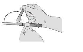 Pentru fiecare dintre cele două seringi: Luaţi corpul de sticlă al seringii din suport şi Figura 1 verificaţi să nu fie deteriorat.