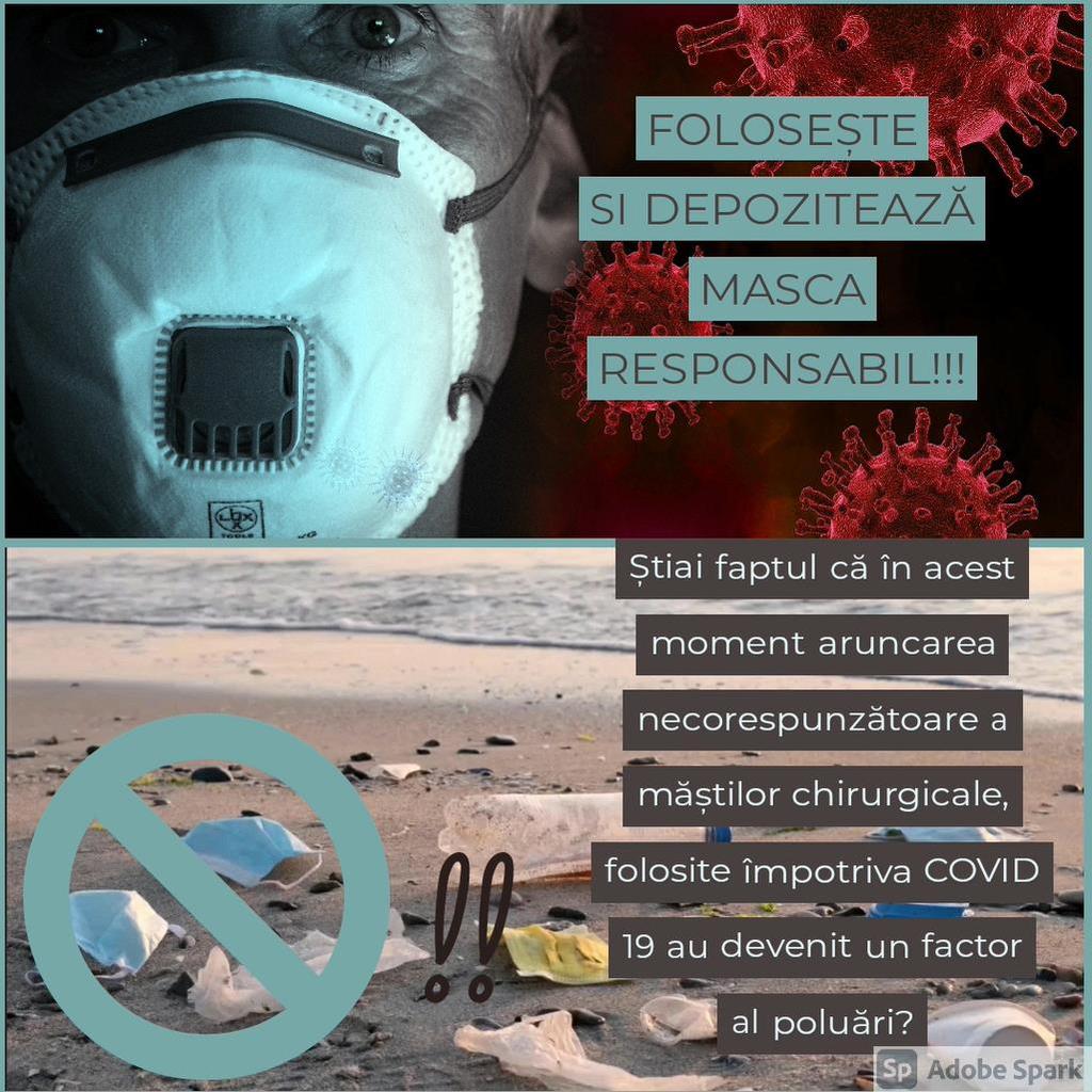 Măștile de unică folosință, mănușile, sticlele de dezinfectant pentru mâini și alte deșeuri, posibil infectate, sunt deja găsite pe fundul mării și spălate pe plajele noastre.