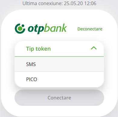 Pasul 2: Pentru a completa procesul de login în OTPdirekt în pasul doi de autentificare vă rugăm să introduceți codul generat de dispozitivul token (fizic sau primit prin SMS) și să apăsați butonul