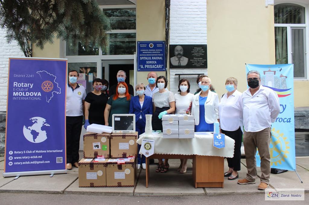 Rotary e-club of Moldova International: șapte instituții medicale din Republica Moldova au beneficiat de sprijin în valoare de 1 milion de lei din partea Rotary International în lupta împotriva