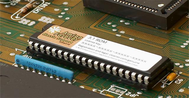 Memoria ROM (Read Only Memory = memorie care poate fi doar citită) constă într-un circuit integrat, de capacitate redusă, ce stochează mici programe de verificare a componentei hardware şi de lansare