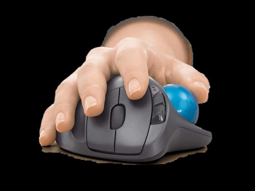 Trackball - dispozitiv cu aspectul unui mouse aşezat invers, cu o bilă senzitivă