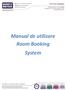 Manual de utilizare Room Booking System