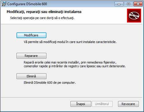 Utilizarea în Windows DEZINSTALAREA SOFTWARE-ULUI 1 Dacă ulterior trebuie să dezinstalaţi software-ul driverului, introduceţi DVD-ul original de instalare şi rulaţi din nou fişierul de configurare.