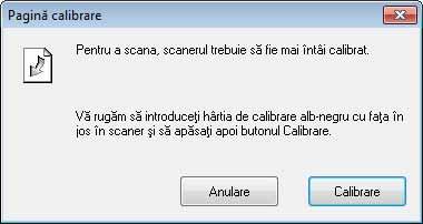 Utilizarea în Windows CALIBRAREA 1 Observaţie Calibrarea este esenţială deoarece permite o calitate de imagine echilibrată pentru combinaţia dintre calculatorul şi scanerul dvs.