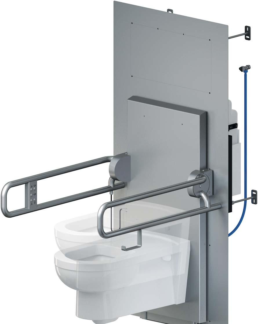 7 Rezervor WC încastrat pentru instalări uscate, înălţime ajustabilă destinat persoanelor cu mobilitate redusă AM101/1500L MEDIC ASSISTANT 1 3 2