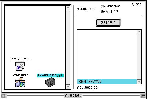 3 Introduceţi CD-ROM-ul pentru Macintosh în unitatea CD-ROM. 9 Selectaţi Chooser (Selector) din meniul Apple. 4 Executaţi dublu clic pe pictograma Start Here OS 9.1-9.