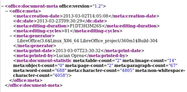 ODF, Metadate Titlu Descriere Subiect Data
