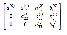 Metoda eliminării Gauss - Jordan In primul pas se va împărţi ultima linie la termenul a (2 ) 33: (28), unde: