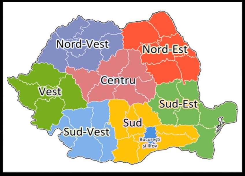 Distribuția PBS pentru asigurările generale în cele 8 regiuni de dezvoltare din România după locul unde are loc vânzarea contractului de asigurare: Figura 3 Distribuția PBS pentru asigurările