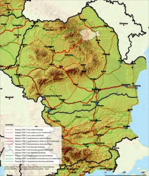 5.2. Accesibilitate Judeţul Neamţ în contextul Regiunii Nord-Est, al României şi al coridoarelor pan-europene Judeţul Neamţ este amplasat într-o zonă privilegiată a Regiunii Nord-Est din punct de