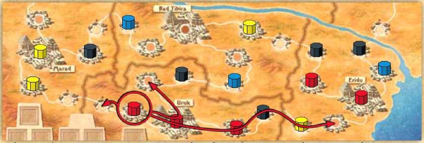 Începând cu primul jucător, jucătorii adaugă pe rând câte un butoiaş într-o reşedinţă, oraş sau sat de pe tablă. Fiecare localitate poate avea doar un singur butoiaş pe ea.