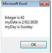 Visual Basic for Applications Exemplu Private Sub Constant_demo_Click() Const MyInteger As Integer = 42 Const mydate As Date =