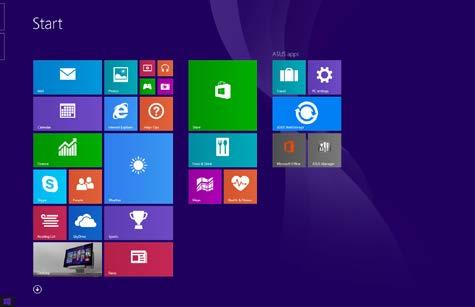 Buton Start Sistemul de operare Windows 8.1 vă pune la dispoziţie butonul Start. Acesta vă permite să comutaţi între ultimele două aplicaţii pe care le-aţi deschis.