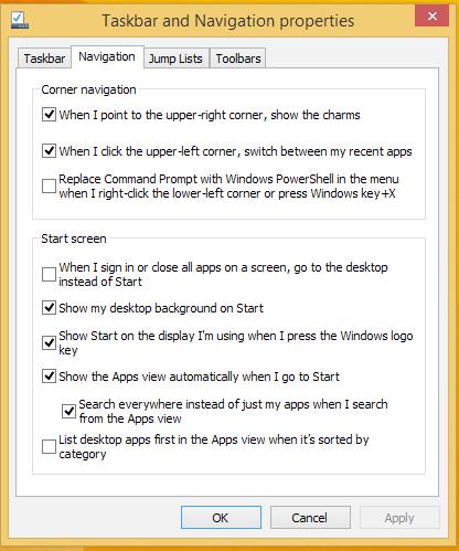 Personalizarea ecranului Start Windows 8.1 vă permite să personalizaţi ecranul Start.