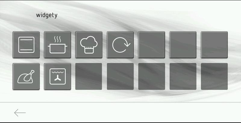 Extinderea meniului widget Dacă atingeţi ecranul afișajului pe simbolul, atunci meniul se extinde. Pe bara inferioară vor fi vizibile simbolurile înapoi şi bluetooth.