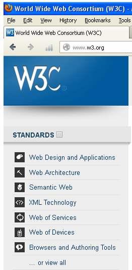 Standarde Web Sunt specificatii formale si tehnice nonproprietare ale diverselor aspecte ale Web-ului. Ele sunt definite si promovate de comitete de standardizare (engl.
