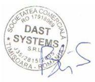 Dast Systems SRL este autorizat de Consiliul National de Formare Profesională a Adulților și este înscrisă în Registrul Național al Furnizorilor de Formare Profesională cu nr. RNFPA 35/428/17.05.2011.