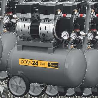 KOM50 Compresor TENSIUNE 230V / 50 Hz motor Capacitate butelie Presiune de lucru Debit de aer aspirat Debit de aer furnizat la 0 bar Debit de aer furnizat la 6 bar Număr cilindri Număr filtre de aer