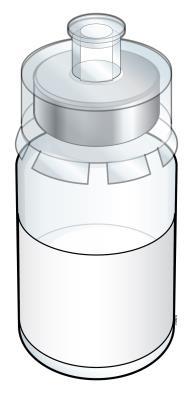 Pasul 3 Pregătiţi seringa cu apă sterilă Utilizaţi: Seringa preumplută cu apa sterilă şi piston.