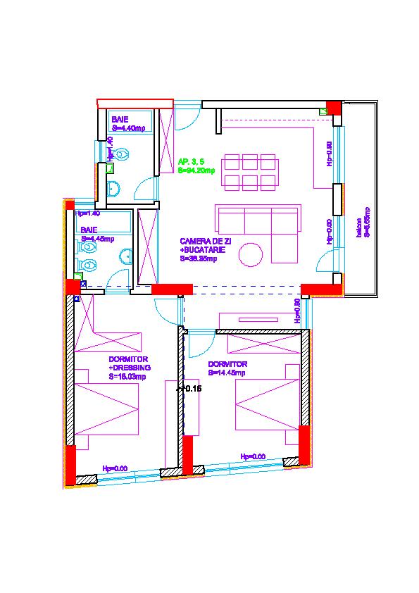 Variante de compartimentare si preturi: Tip/model apartament: C4 si C6; Etaj 1 si 2; Finisaje deosebite pe casa scari ; Apartament 3 camere; Suprafata