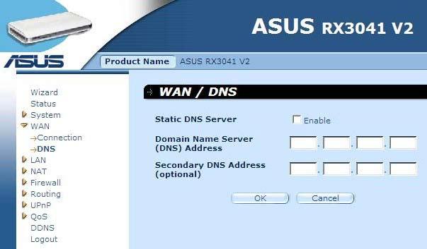 2.4.8 DNS Serverele de nume de domeniu sunt utilizate pentru a asocia o adresă IP numelui echivalent de domeniu (de ex. www.waveplus.com). ISP-ul dvs.