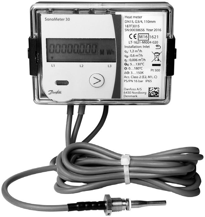 SonoMeter 30 Contoare de energie Descriere Danfoss SonoMeter 30 este o gamă de contoare compacte de energie, ultrasonice, pentru măsurarea consumului de energie în aplicațiile de răcire și încălzire
