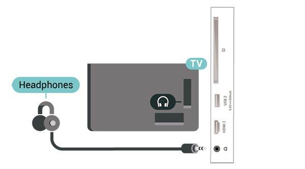 Căşti Puteţi conecta un set de căşti la conexiunea aflată pe partea laterală a televizorului. Conexiunea este asigurată printr-un mini jack de 3,5 mm. Puteţi regla volumul căştilor separat.