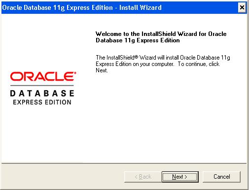 2.4. ORACLE Database 11g Expres Edition Pas 1: Se porneste instalarea