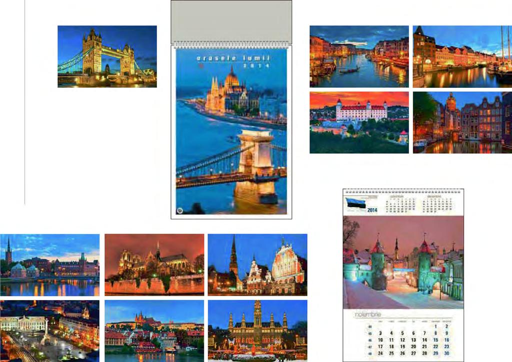 40 oraşele lumii calendar de perete