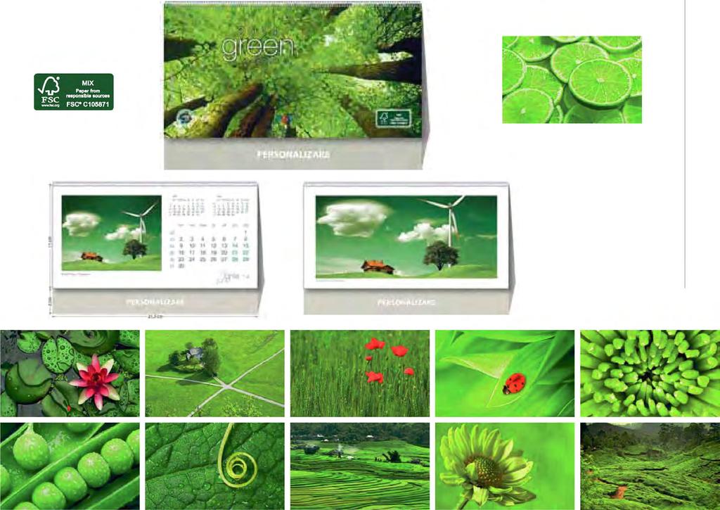 green calendar de birou 53 21,3 x cm +