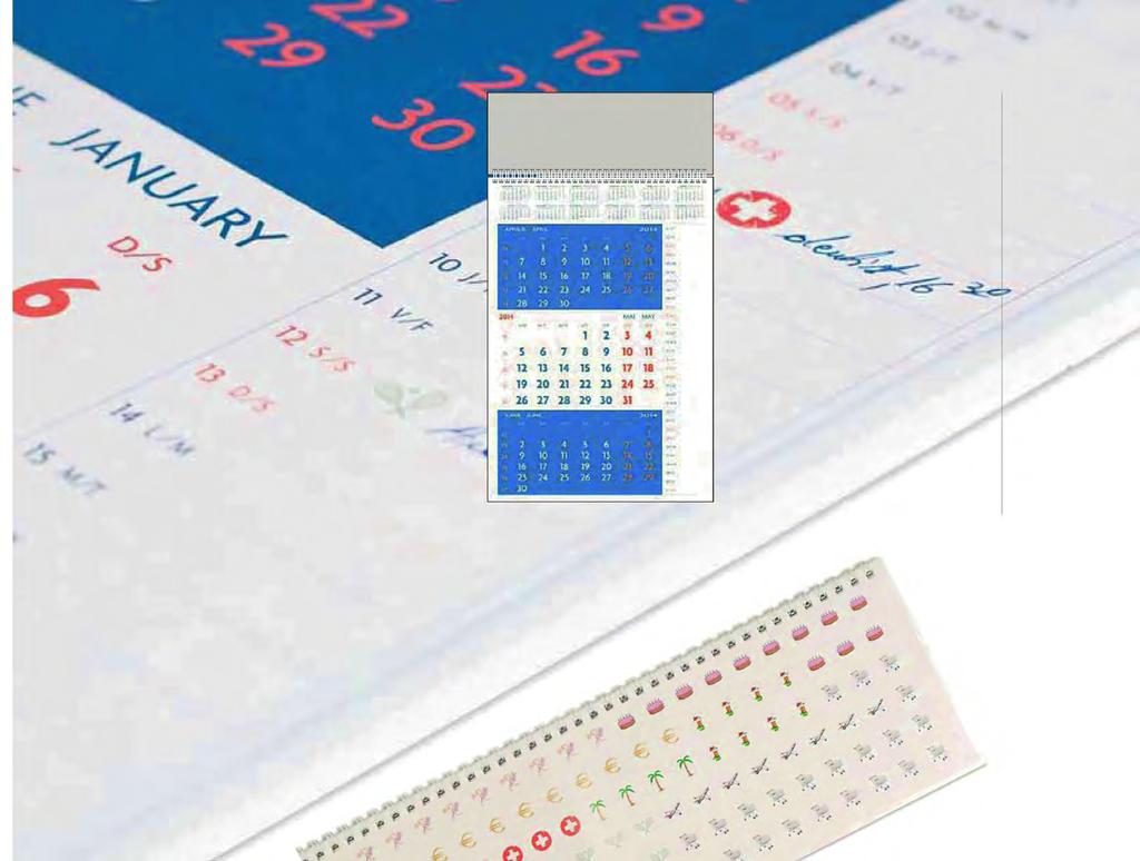 PERSONALIZARE special calendar triptic 59 33 x 48 cm offset import alb` 0 g/m 2 două culori (ro[u