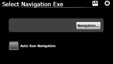 puteţi configura una dintre hărţile de Navigare (navigation program files) şi selectaţi