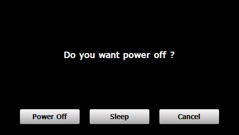 Apăsaţi butonul Power off pentru a opri dispozitivul. Apăsaţi butonul Sleep pentru a iniţializa suspendarea funcţionării, iar sistemul va înceta să funcţioneze.