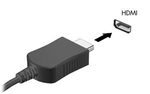 Conectarea unui dispozitiv HDMI Computerul este echipat cu un port HDMI (High Definition Multimedia Interface).