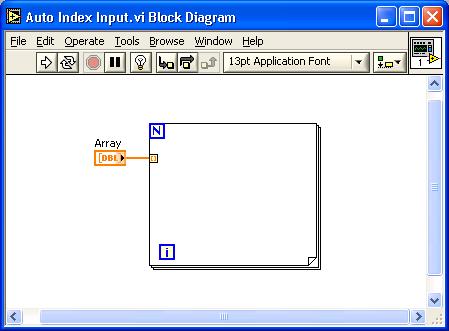 Auto-Index Input An array input can be used to set the For Loop count terminal.