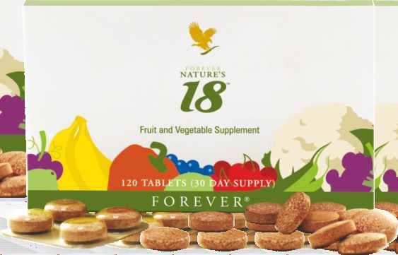Suplimente alimentare Forever Nature's 18 TM Reuşiţi să consumaţi cele cinci porţii de legume şi fructe recomandate pentru consumul zilnic?