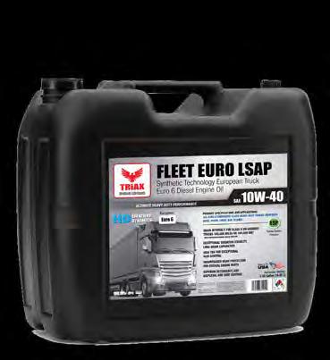 TRIAX FLEET EURO LSAP contine aceeasi aditivare anti depuneri, prevenind blocajul injectoarelor, segmentilor si valvelor si asigura curatarea impecabila a motoarelor diesel.