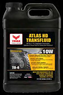 Ca utilizare strict pentru sistemul hidraulic, TRIAX ATLAS Transfluid ofera protectie de cinci ori mai buna si este necesar pentru a intretine pompele hidraulice Vickers din utilajele Caterpillar.